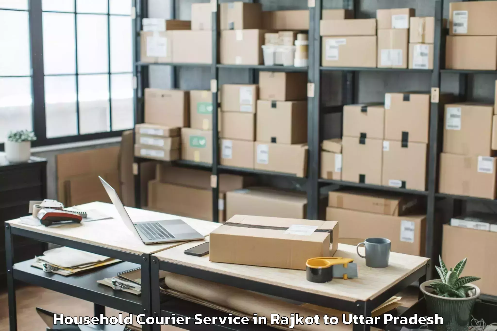 Discover Rajkot to Soraon Household Courier